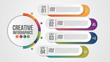 Infographic design for business with 4 steps vector