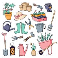 Gardening and grow icon set vector