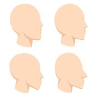 Human head set vector