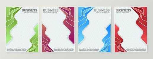 Set of wavy shape covers vector