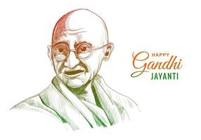 Mahatma Gandhi for Gandhi Jayanti on White Background vector