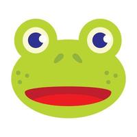 Funny Frog Head Cartoon Head vector