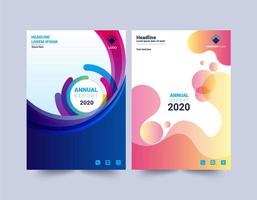 Modern Curve Design Annual Report Design Templates vector