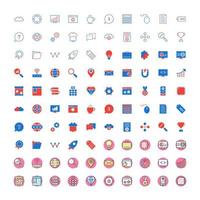 Icon Set Of Search Engine Optimization For Personal And Commercial Use. vector