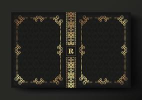 Luxury ornamental book cover design vector