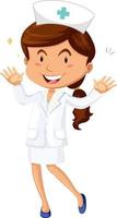 Female nurse in uniform cartoon character vector