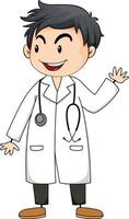 Male doctor cartoon character isolated vector