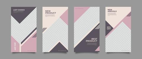 beauty stories template vector