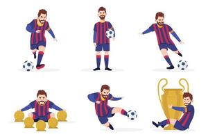 Football Player Character Collection vector