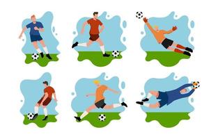 Soccer Player Characters vector