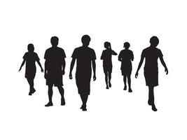 People Walking Together on illustration graphic vector