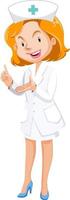 Female nurse in uniform cartoon character vector