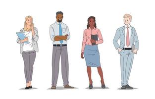 Set of Business People Characters vector