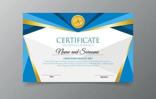 School Certificate Flat Design Template vector