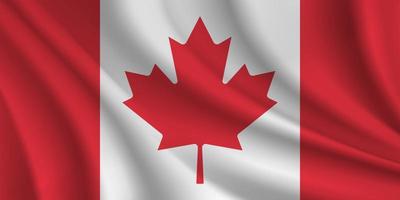 canada wavy flag vector