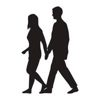 lovers couple walking vector