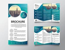 tri fold brochure template for promotion marketing vector