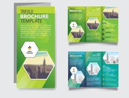 Tri fold vector brochure template