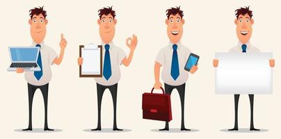 Businessman, office worker. Cartoon character vector