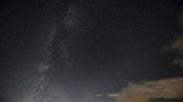 Awesome Milky Way Galaxy night sky with clouds TimeLapse video