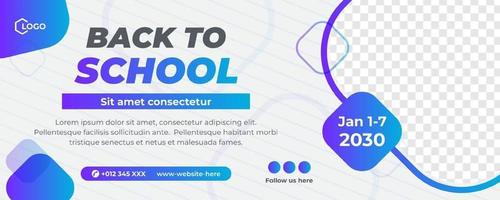 school banner template vector