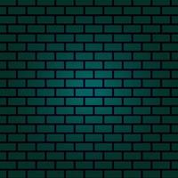 Green Nightly brick wall. Vector illustration.