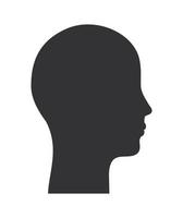 face silhouette design vector