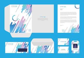 Blue Stationery Template vector