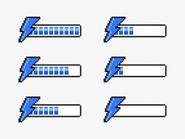 Pixel art energy bar vector