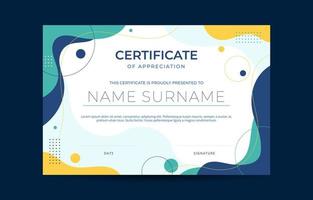 Flat Abstract Certificate Design Template vector