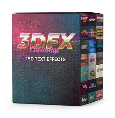 150 3d Text Effects PSD Bundle