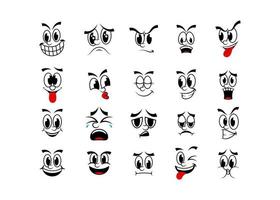 Cartoon face icon set design isolated vector