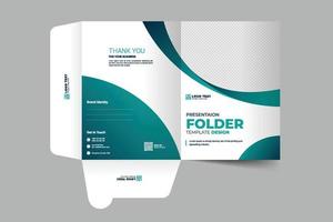 Business presentation folder template vector