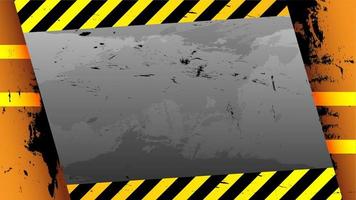 Web banner slide presentation with asphalt road construction theme. Safety lines warning. Ashpalt sprayed effects. vector