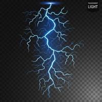 Blue Lightning Flash Bolt, Thunderstorm effect, Electrical Concepton. Vector Illustration