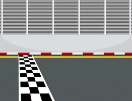 Race track with start or finish line vector