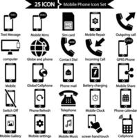 Mobile Phone Icon Set vector