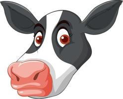 Head of milk cow in cartoon style vector