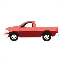 truck vehicle side view vector