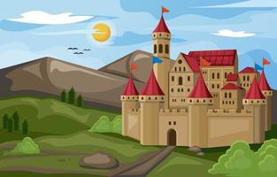 Medieval Kingdoms Landscape View vector