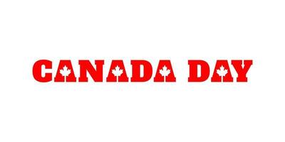 Vector isolated handwritten lettering logo for Canada Day