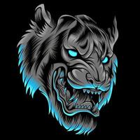 Wild Tiger Head vector illustration