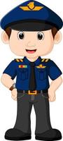 Young policeman cartoon vector