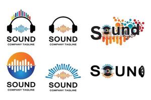 Simple music sound logo vector icon