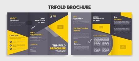 creative editable trifold brochure template design vector