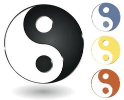 Yin yang symbol. Vector illustration.