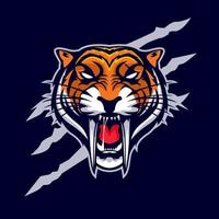 Tiger head mascot vector