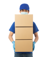 Asian delivery man, Png file