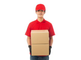 Asian delivery man, Png file