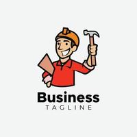 Repairman logo design vector